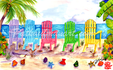 cottages and beach living paintings Chair Chair Chair