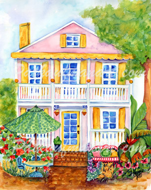 cottages and beach living paintings Cottage by the Sea IV