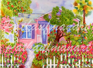 cottages and beach living paintings Home Sweet Home