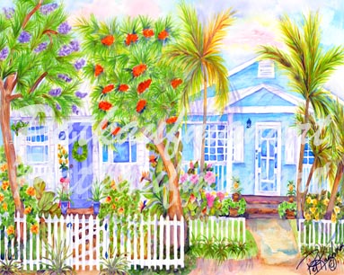 cottages and beach living paintings SE Cottages