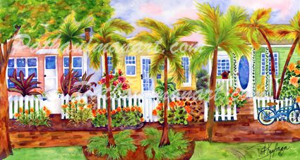 cottages and beach living paintings Cottages of South Swinton Ave